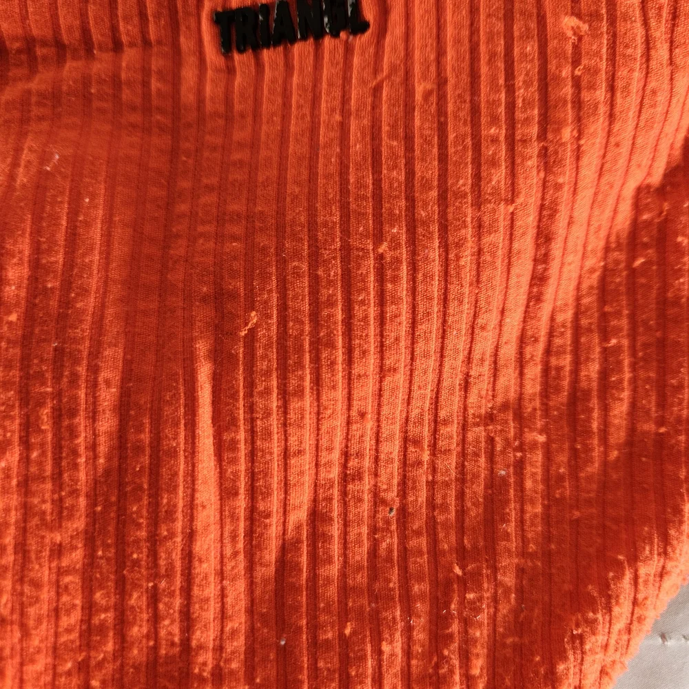 Triangl Swimwear Red Orange Ribbed Bikini Bottom